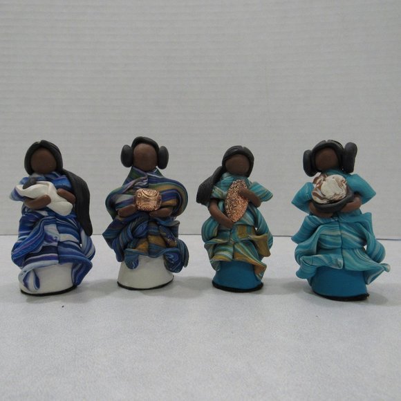 Other - Set 4 OOAK Polymer Clay Faceless Women Dolls